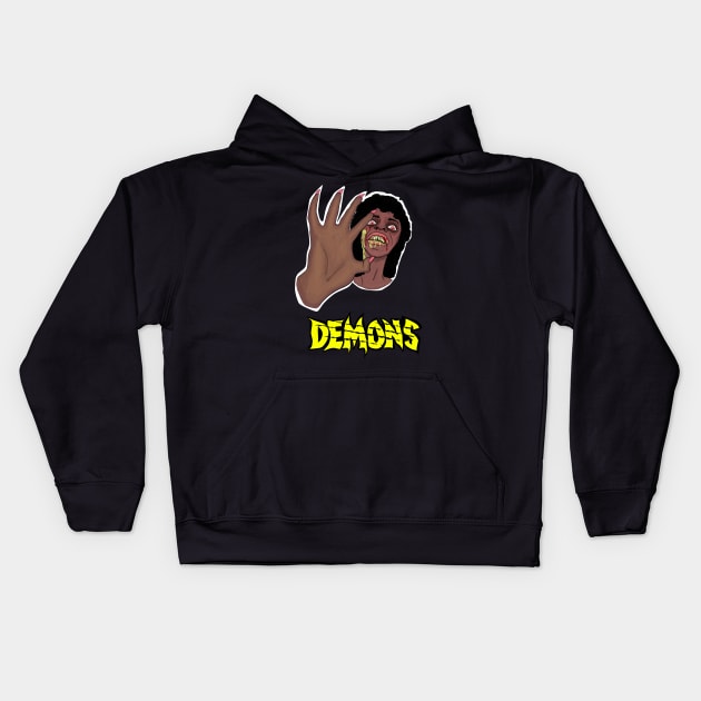 Demons Version 2 Kids Hoodie by attackofthegiantants